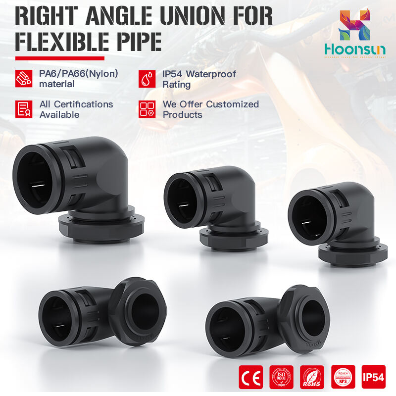 Right Angle Union For Flexible Pipe