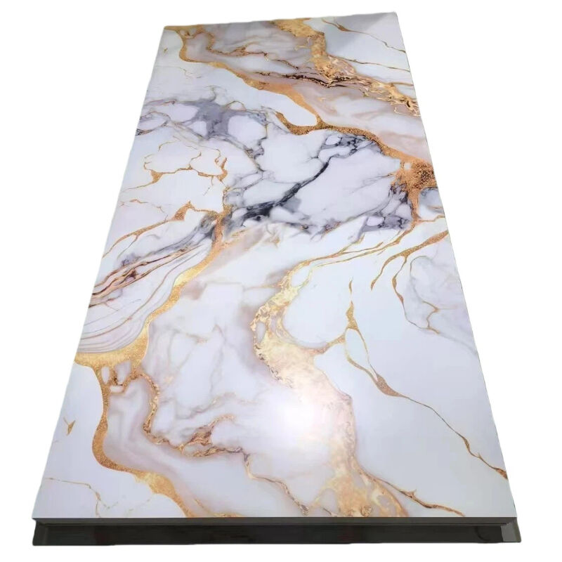 Large Size PVC Artificial Marble Panel - 8x4ft Glossy Finish for ...