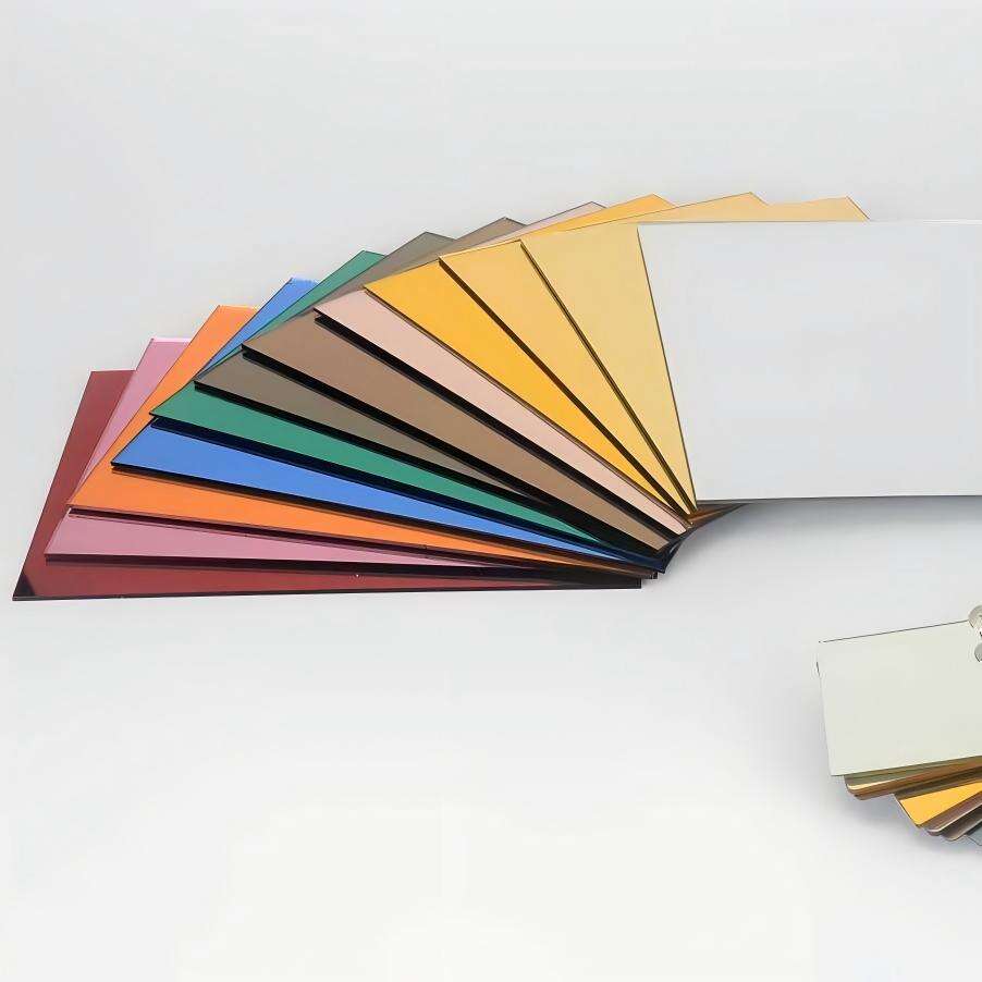 Decorative Flat PS Mirror Tile for Wall Art and Interior Design Projects