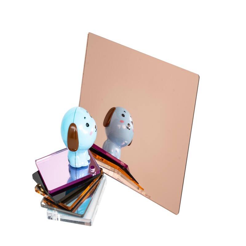 High Quality 1.0mm Silver Mirror Acrylic Sheet 1220x1830 1220x2440 With Grey Paint 1 side