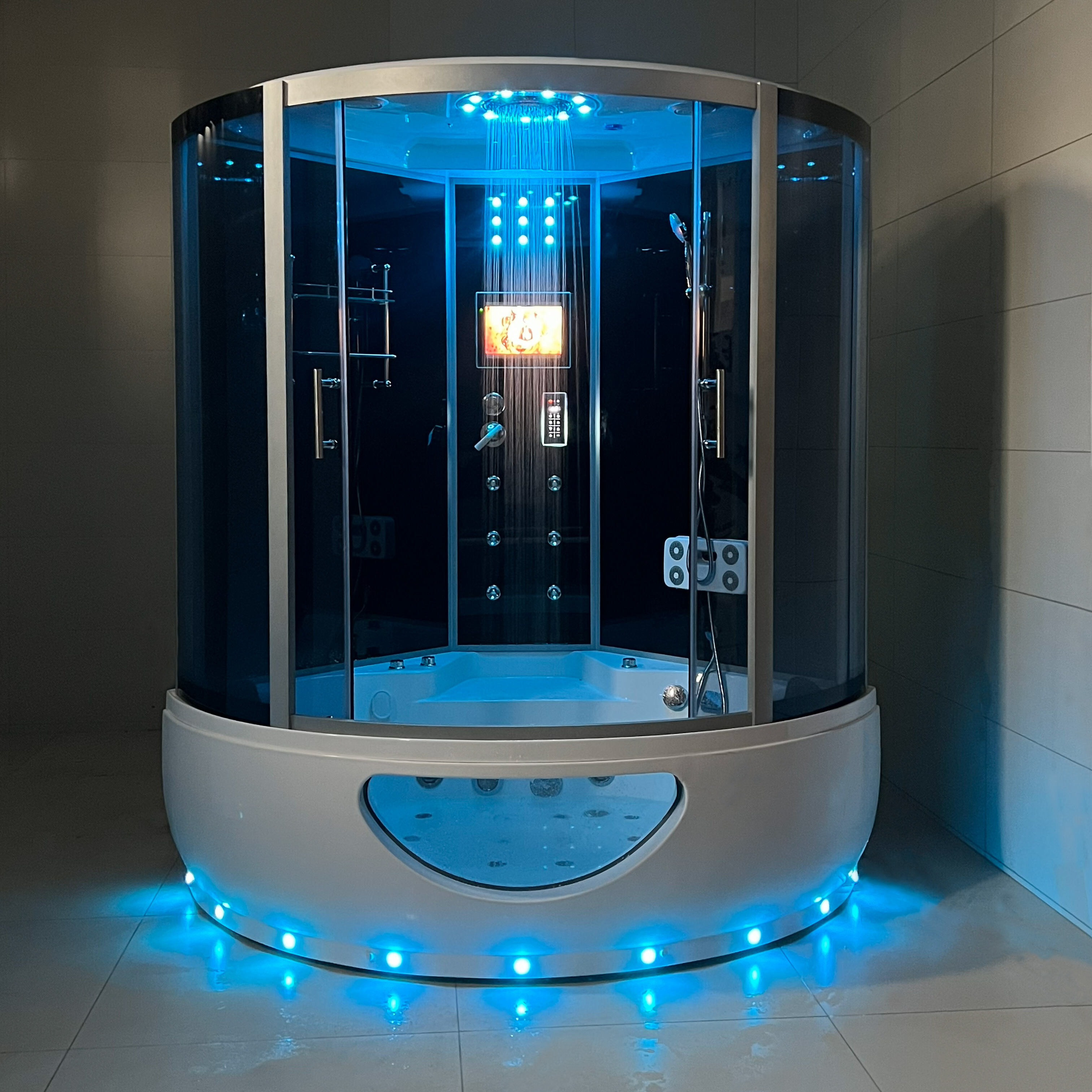 HOKO Acrylic Shower Steam Sauna Room Tempered Glass Aluminium Frame ...