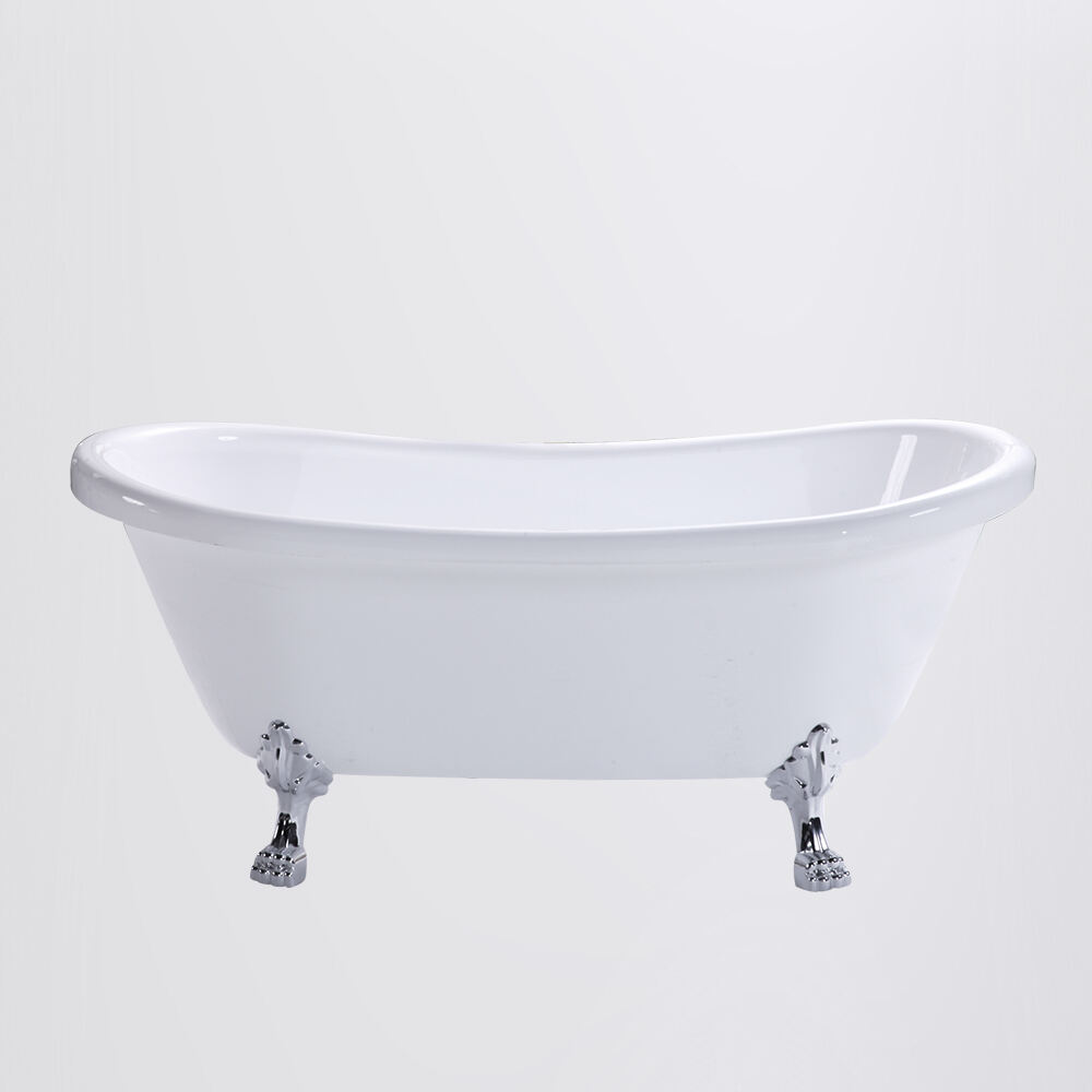 Customized europe bathtubs pure white acrylic bathtub  for bathroom With feet