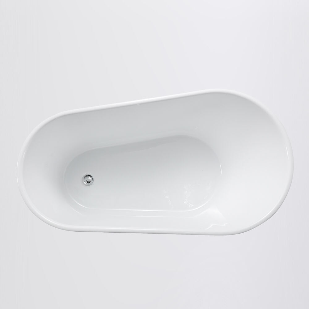 Hotel Standard Oval Shaped Acrylic  Bath Tub Solid Surface Bathroom Bathtub