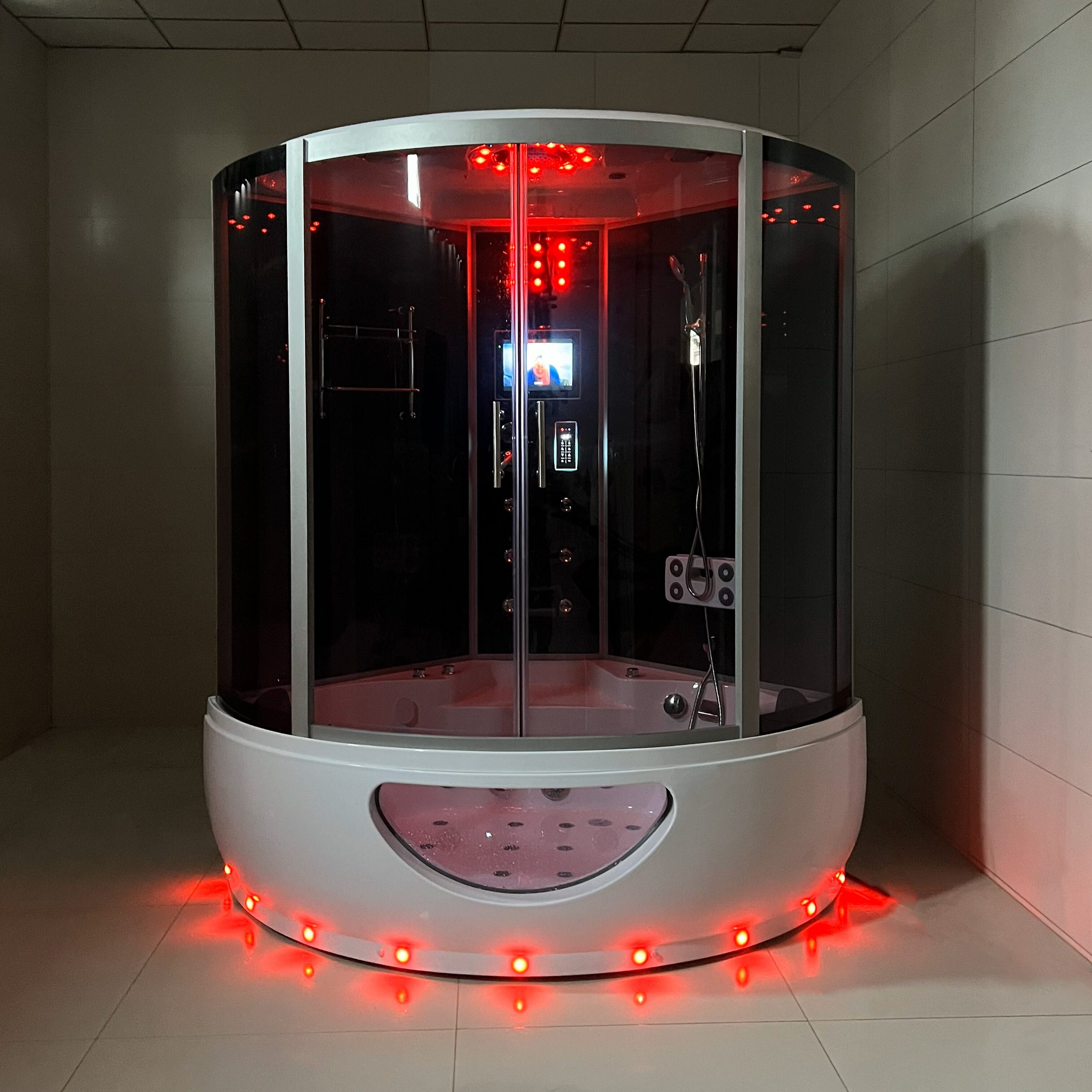 HOKO Acrylic Shower Steam Sauna Room Tempered Glass Aluminium Frame ...