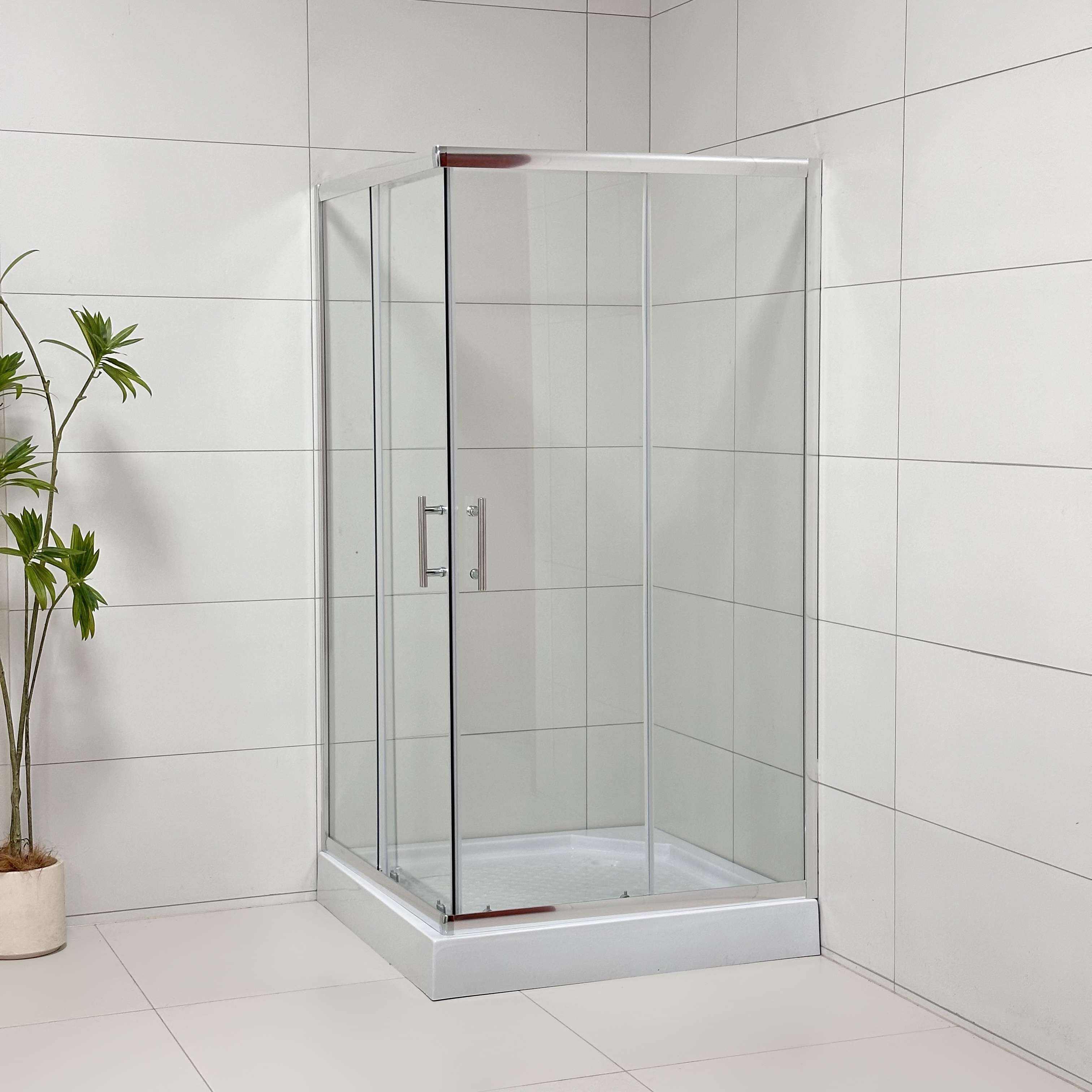 Hot Selling Retractable Clear Tempered Glass Shower Room Rectangle Shower Door