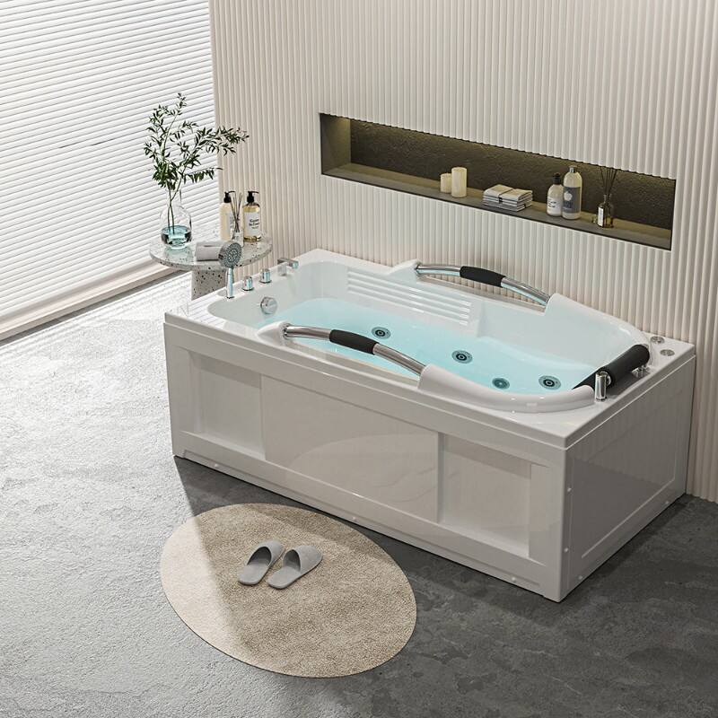 Acrylic Massage Bathtub Soaking Whirlpool for Hotel Indoor Bathroom Use