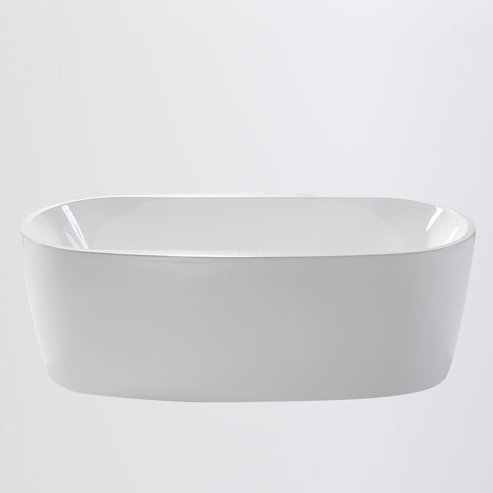 1.7m White Acrylic Oval  Bathtub Fashionable Indoor/Hotel Use