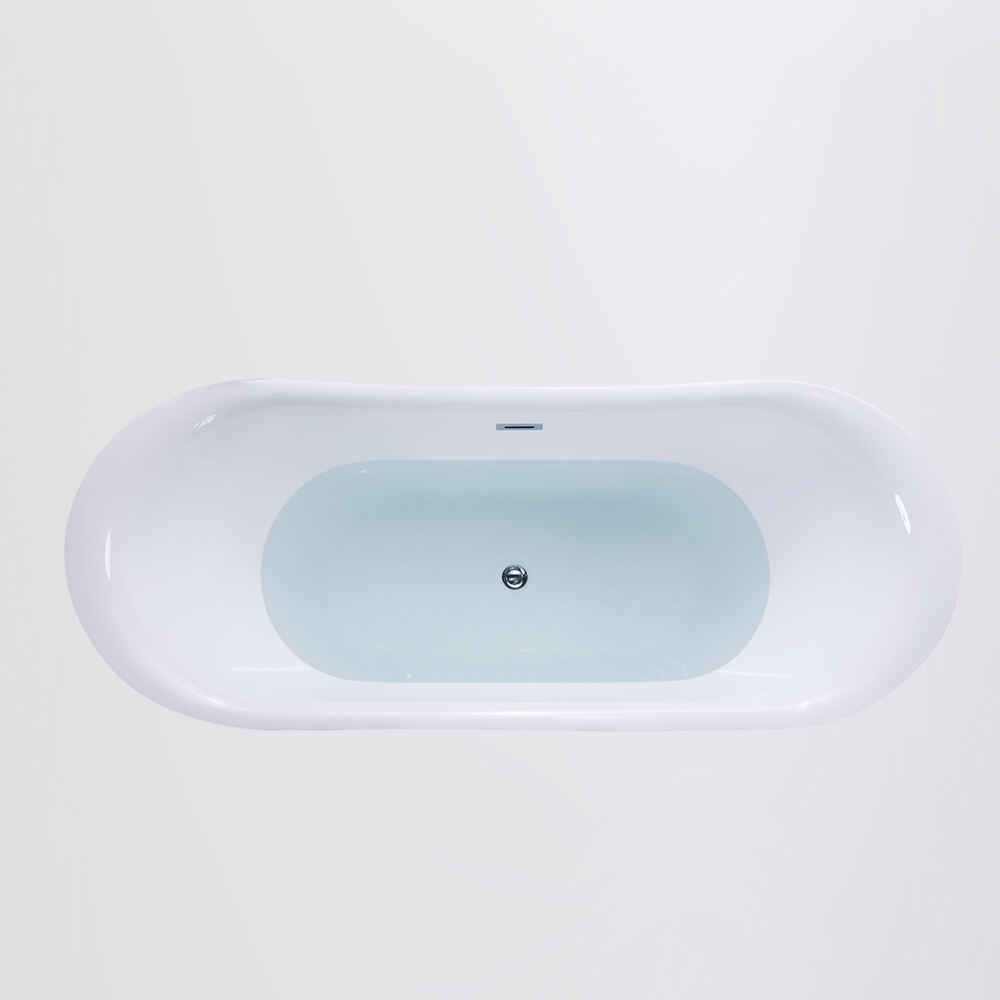 Modern Design Oval Free Standing Soaking  Acrylic Bathtub Bathroom adult bathtub