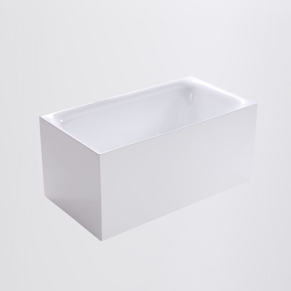 White acrylic gloss freestanding bath tub soaking bathtubs 