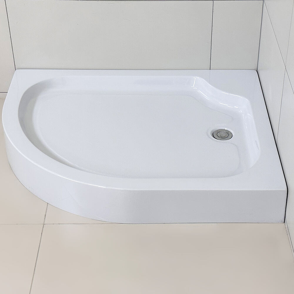 White Hotel Bathroom Shower Tray with Drainer for Shower Base Tray Use