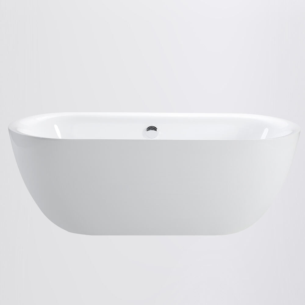 China White Acrylic Freestanding Bathtub Bathtubs with place it in the interior