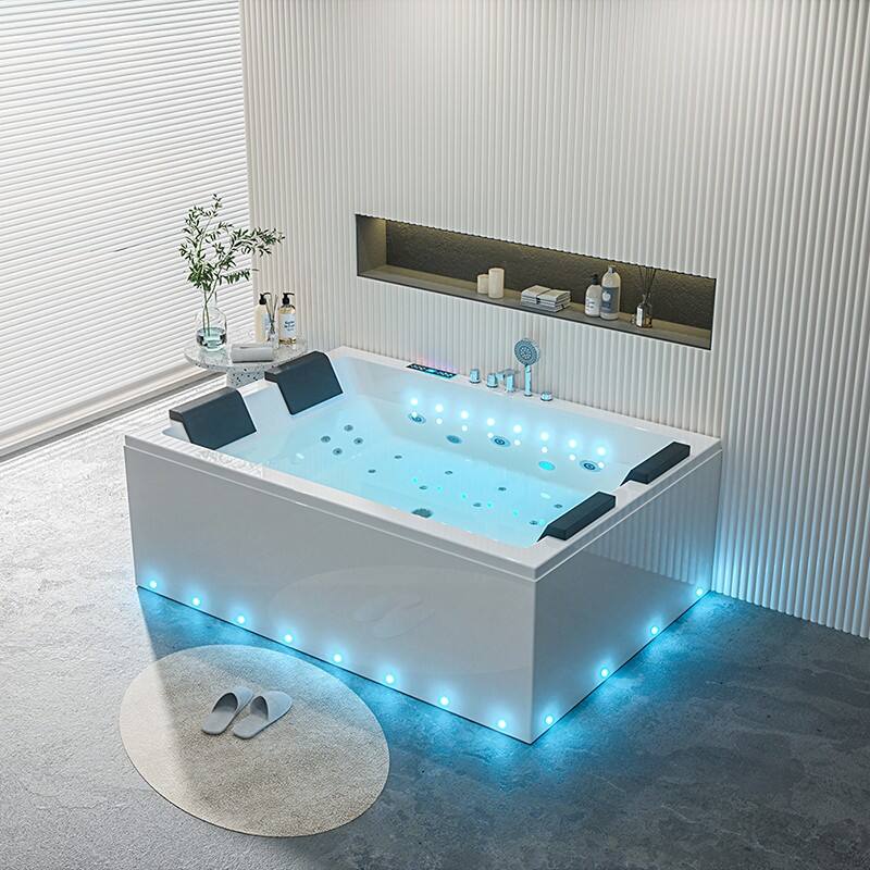 Acrylic Freestanding Massage Bathtubs with Included Faucet Whirlpool Bathtub