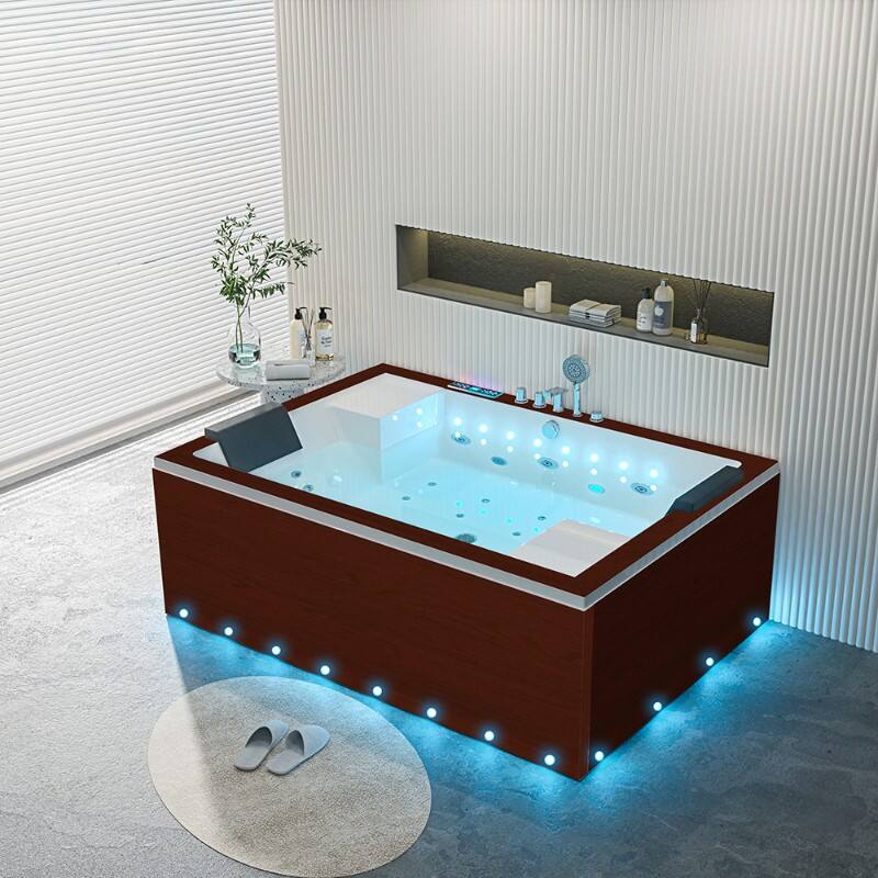 Factory Sell Luxury Whirlpool Bath Tub Bubble Soaking 2 Person Hot Tub Custom 