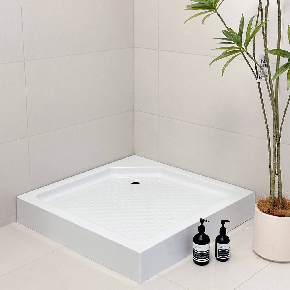 Custom Size Shower Tray Bathroom  Square White  Acrylic Shower Tray