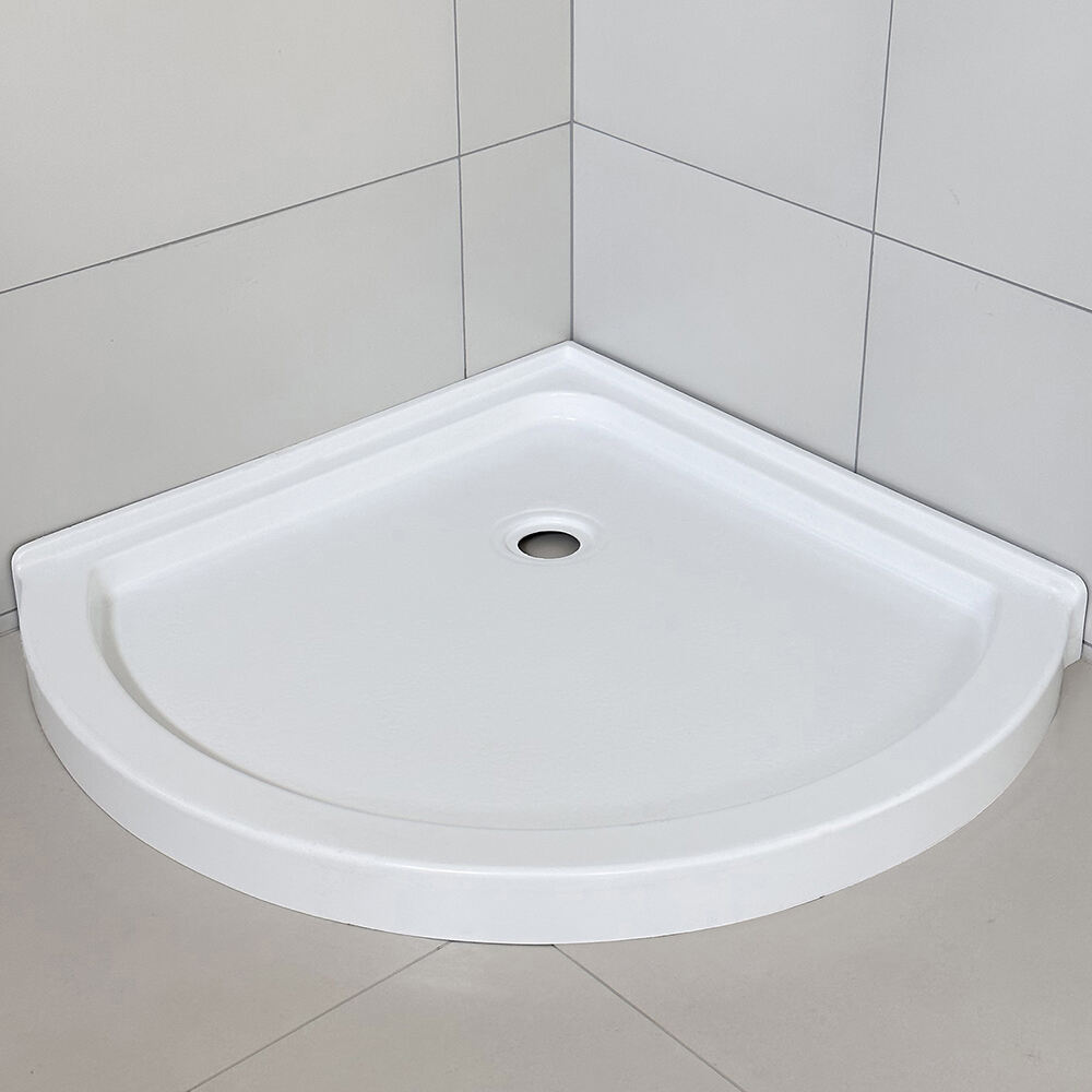 waterproof shower tray base anti-slip surface white acrylic deep shower tray shower room base