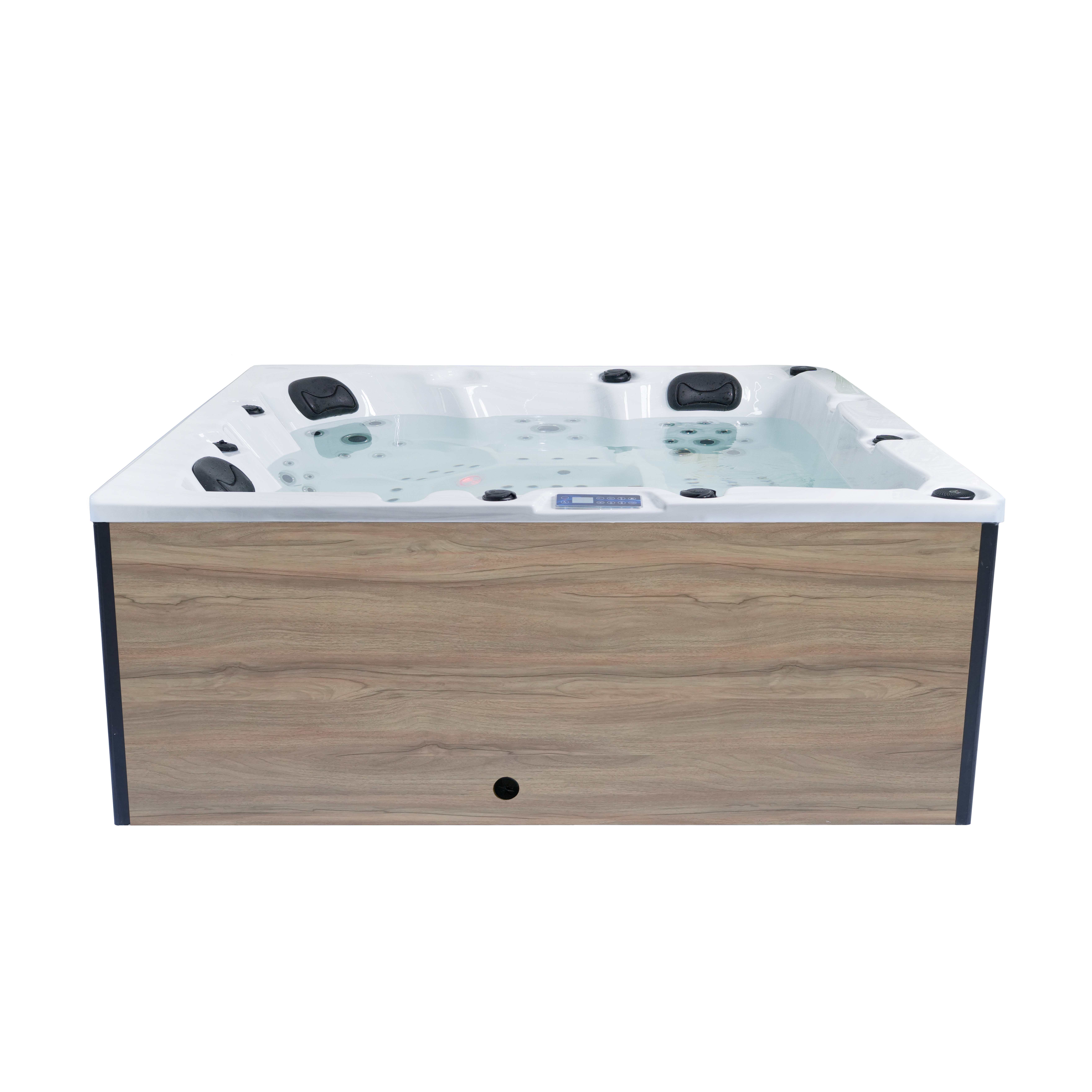 HOKO Modern Eco-Friendly Outdoor Hot Tub Acrylic Hydro Massage Whirlpool Spa Balboa Control System Drainer Faucet Included