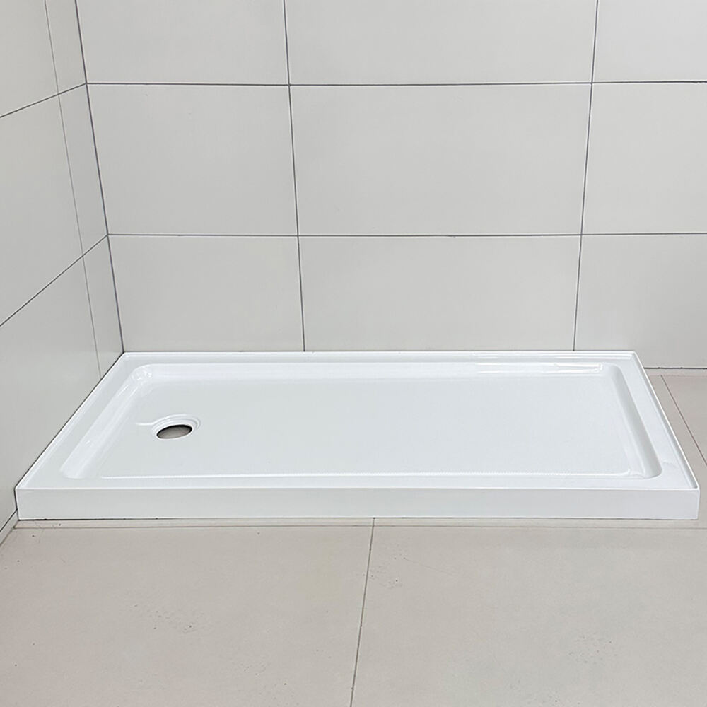 white acrylic customized waterproof shower tray floor pan base with bathroom