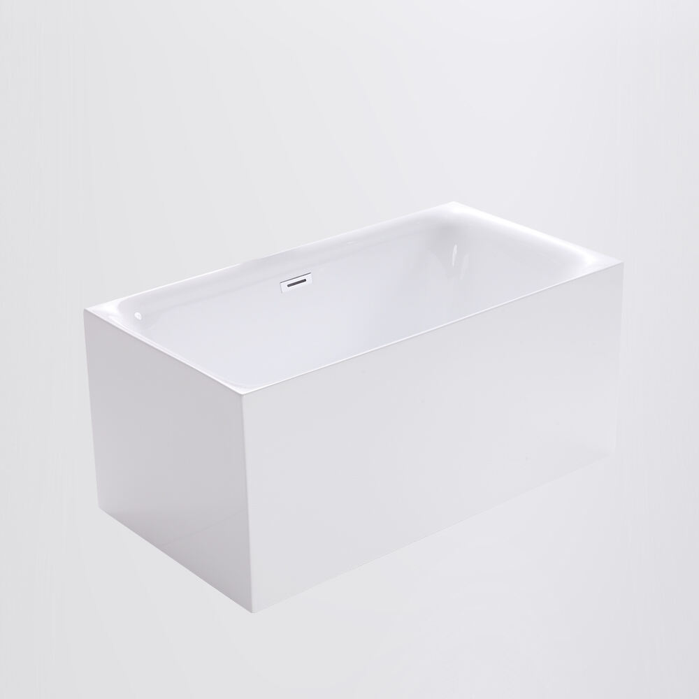 Bathroom Rectangular Freestanding Alone Small Soaker Acrylic Corner Bath Tub