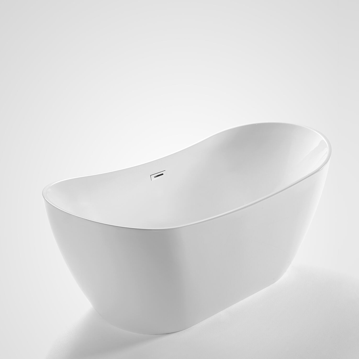 Stackable White Acrylic Alone FreeStanding Bathtub Acrylic Freestanding Tub