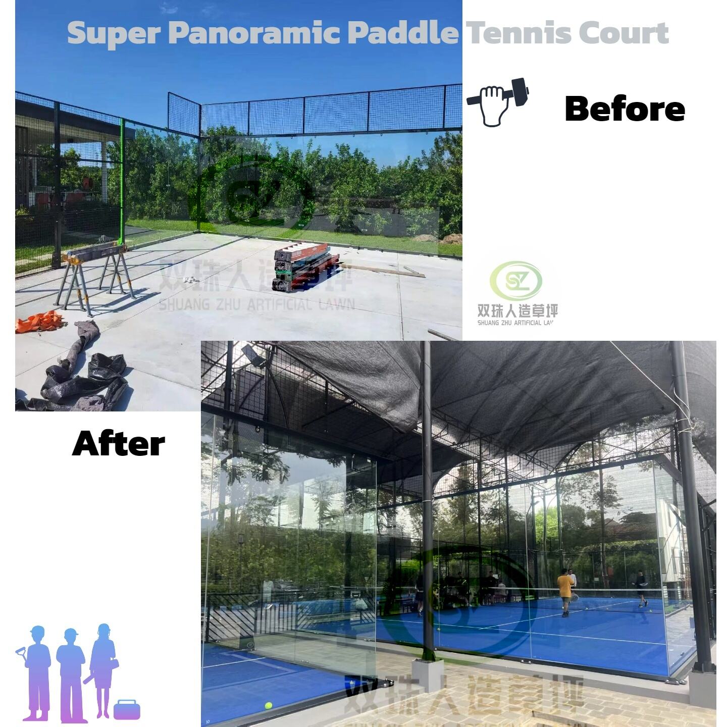 🎾 Alles-in-één tennisbaanoplossing: Van fabriek tot baan, pas uw professionele sportruimte naar eigen wens aan!