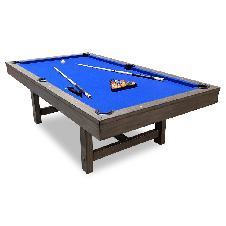 Natural Slate Medium Size Pool Table Sports Game Solid Wood Standard Billiard Table