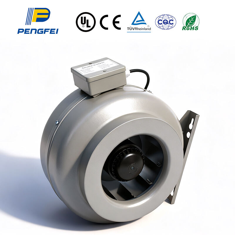 10-дюймовый высоконапорный металлический центробежный круглый канальный вентилятор