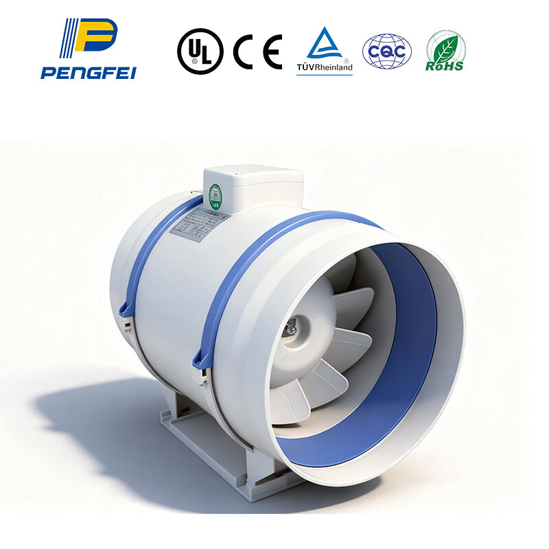 12-дюймовый вентилятор смешанного потока, осевой встраиваемый канальный вентилятор, вентилятор смешанного потока