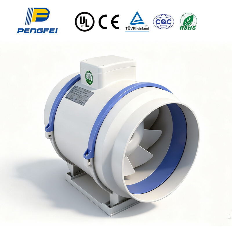 ventilador de duto axial de fluxo misto de 10 polegadas