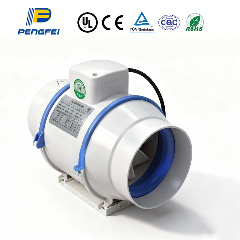 ventilador de duto axial de fluxo misto de 6 polegadas