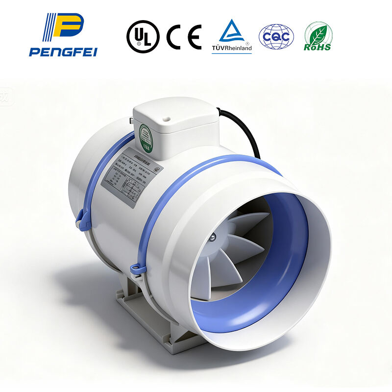 8-дюймовый вентилятор смешанного потока, осевой встраиваемый канальный вентилятор, вентилятор смешанного потока