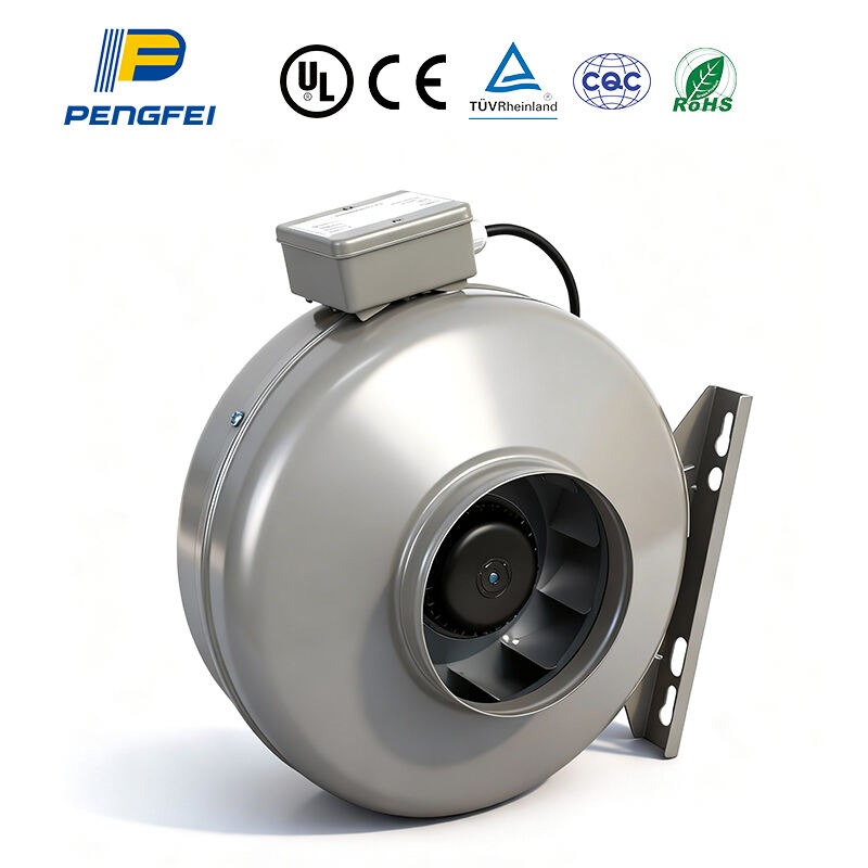 6-дюймовый высоконапорный металлический центробежный круглый канальный вентилятор