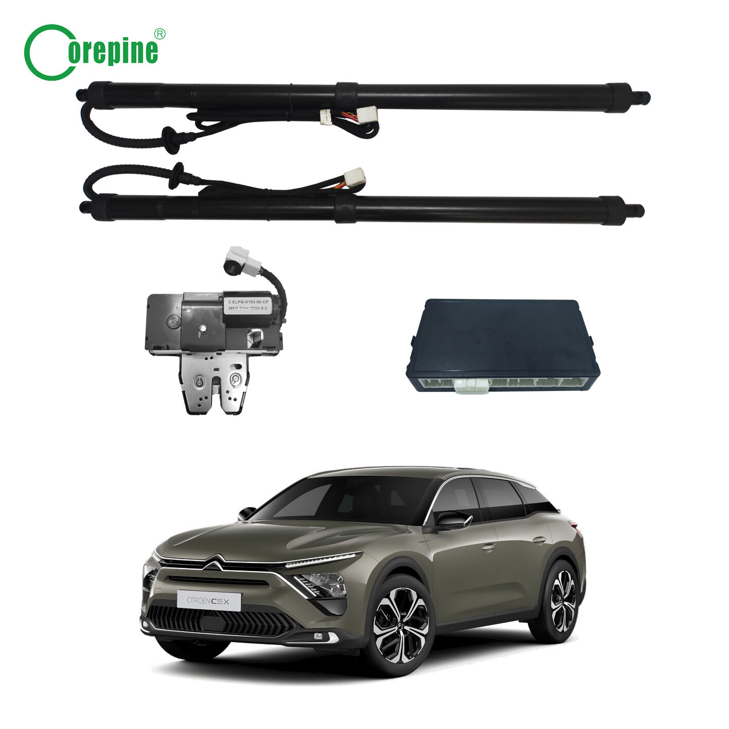 Corepine 2021-2024 Citroen C5 X Smart Electric Power Tailgate Lift System Kit Realizzato in Plastica Dura Nuova Condizione