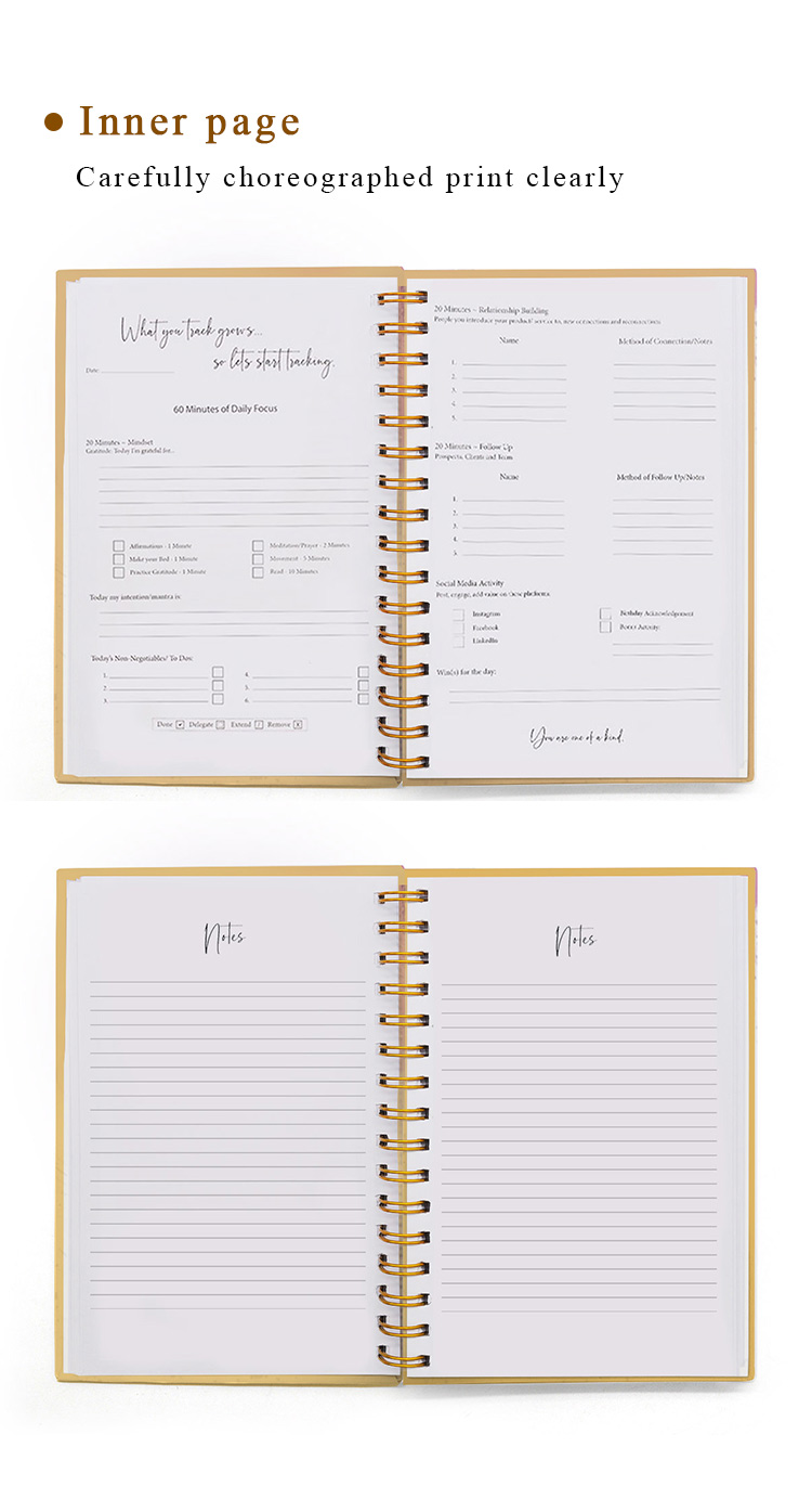 Spiral Planner Premium Paper Quality, Durable Binding manufacture