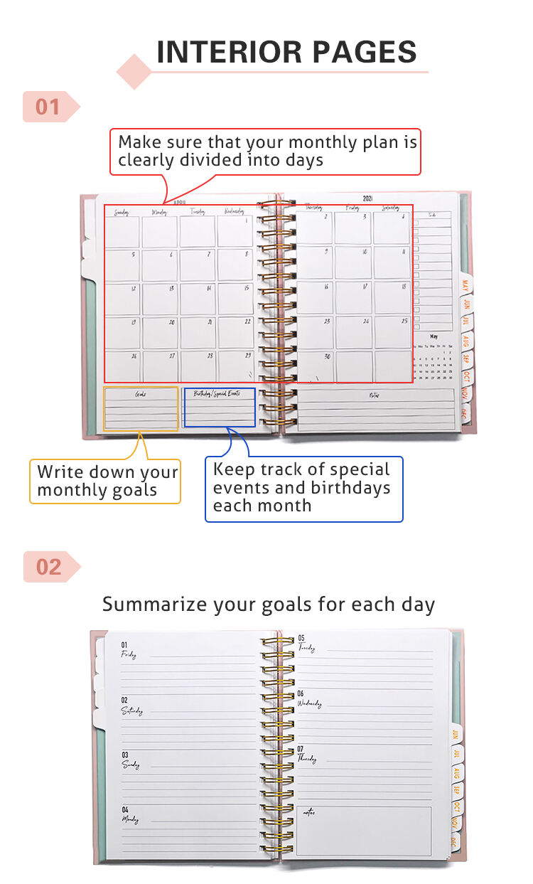 Spiral Bullet Journals Premium Spiral-Bound Bullet Journals with Smooth Writing Paper manufacture