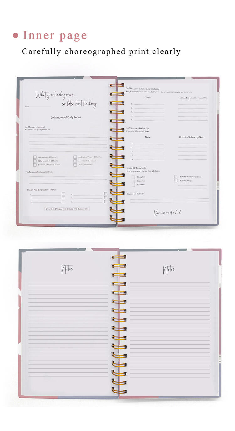 Customize Spiral Planner  Versatile Organizer for Daily Tasks supplier