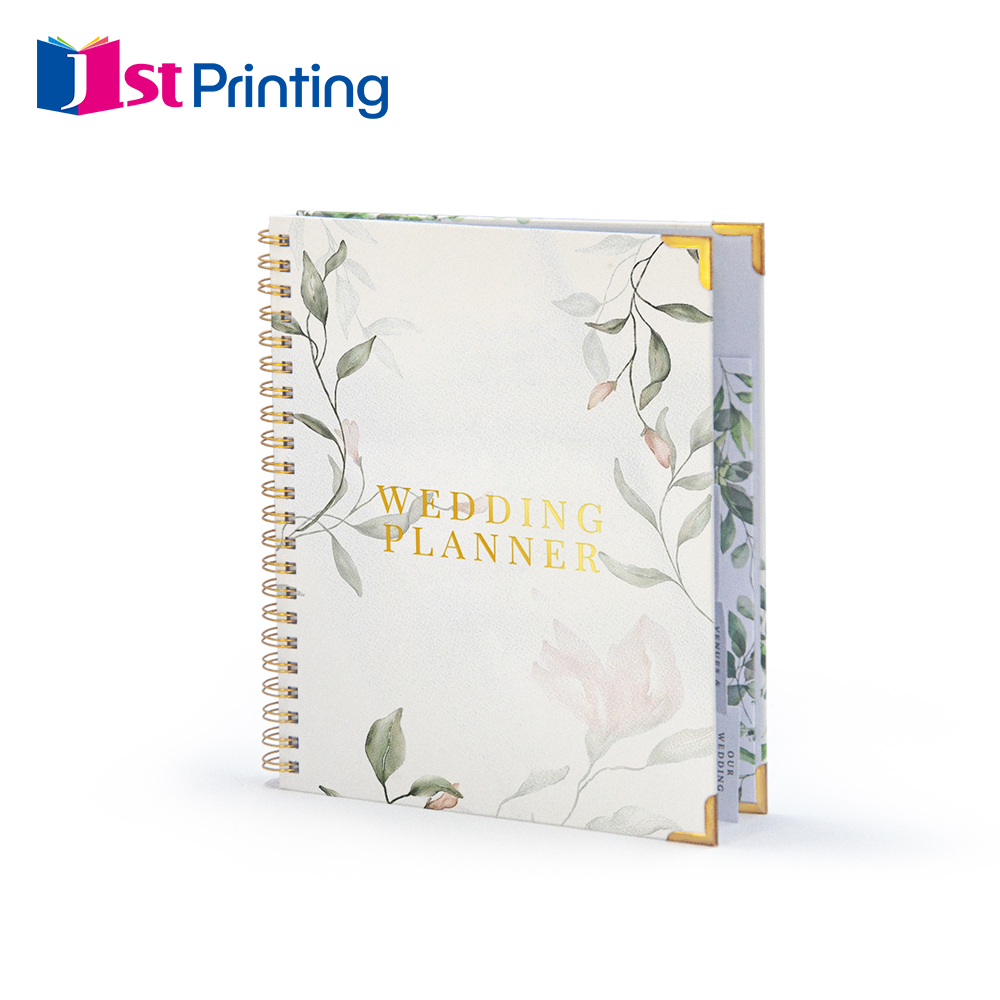 OEM Printing service CMYK Spiral Binding planner notebook hardcover Daily Day Schedule Journal Planner