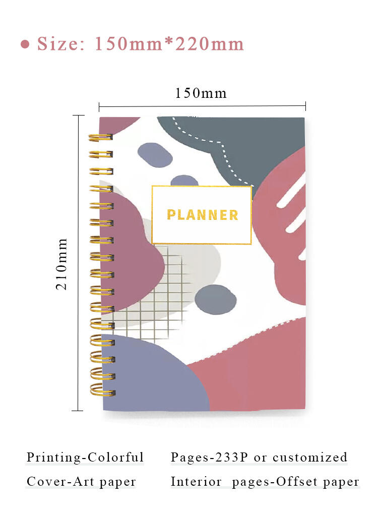 Customize Spiral Planner  Versatile Organizer for Daily Tasks supplier