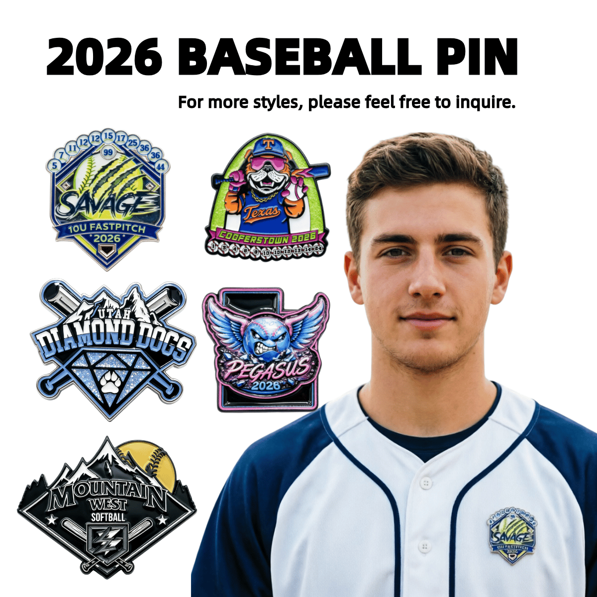 Épingles à échanger de baseball haut de gamme – Épingles personnalisées pour revers d’équipe sportive