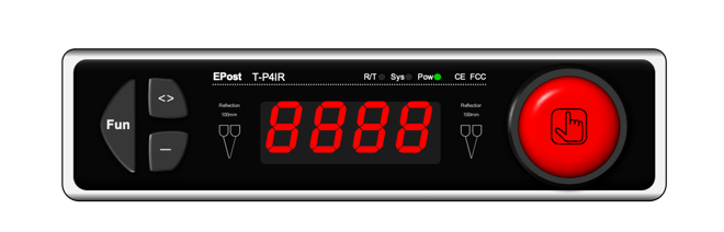 Leenol T-P4IR 4místný elektronický vyzvedávací štítek Pick to Light - Elektronický vyzvedávací štítek