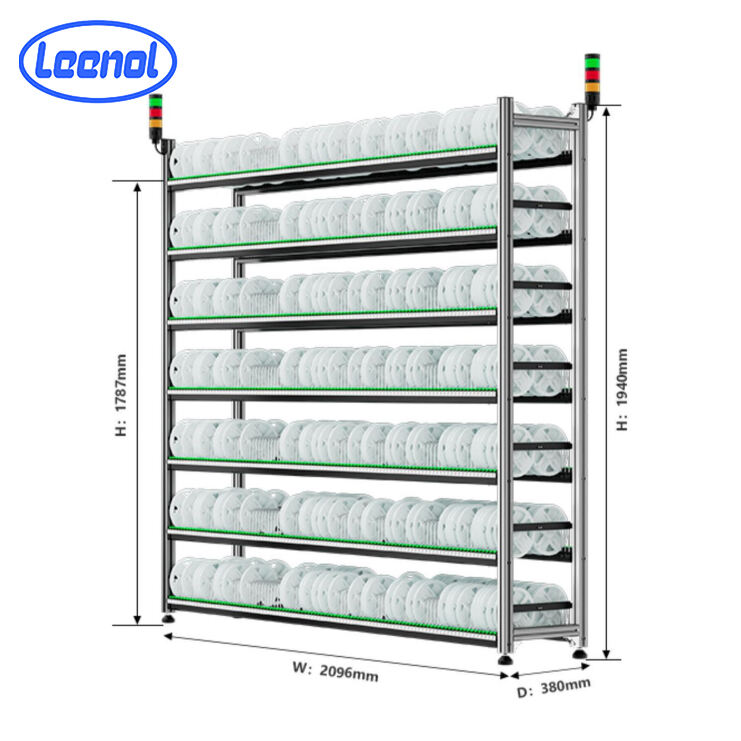 Leenol Aluminum material Intelligent rack with QR code non-adjustable storage locations