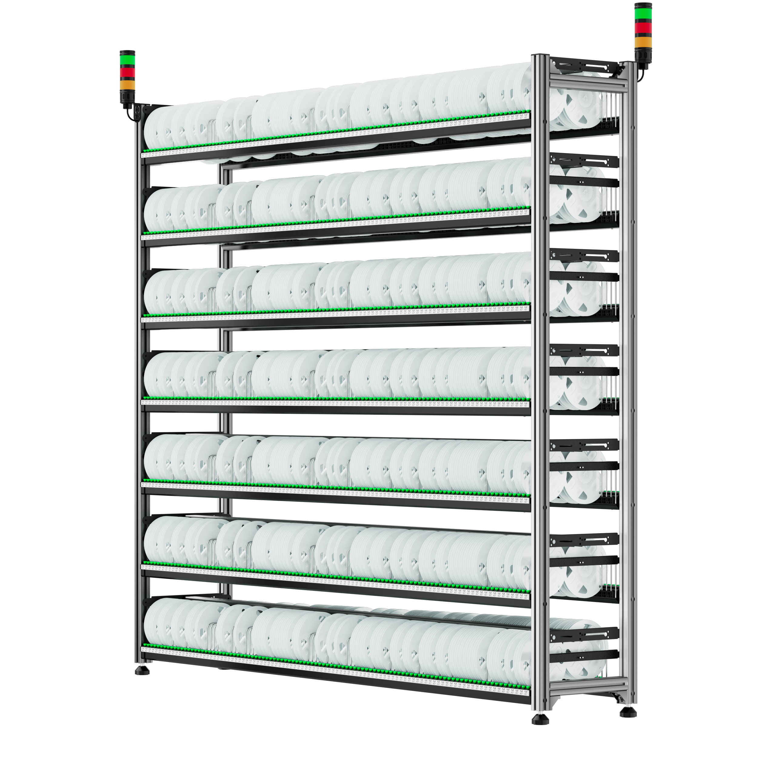 Leenol Aluminum material Intelligent rack with QR code adjustable storage locations