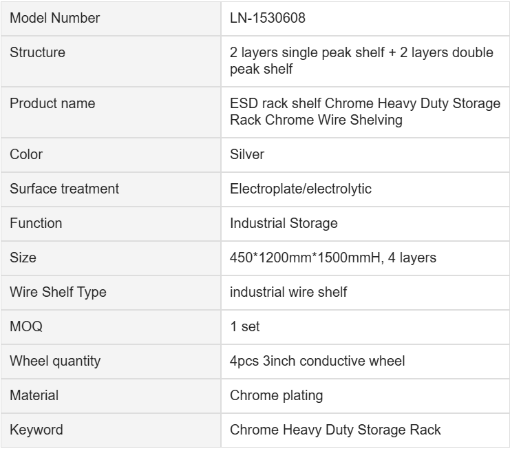 Leenol ESD wire shelf 450*1200mm big reel trolley for 7'' reel