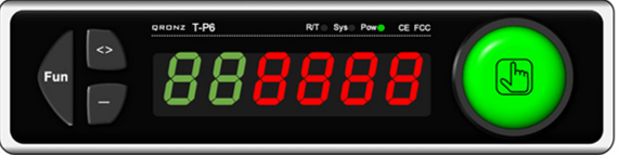 Leenol T-P6 6místný elektronický štítek pro vyzvedání Skladový 6místný elektronický štítek s digitální trubicí pro vyzvedání z regálu