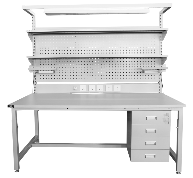 leenol ln saw_060 esd workbench with cabinet-0