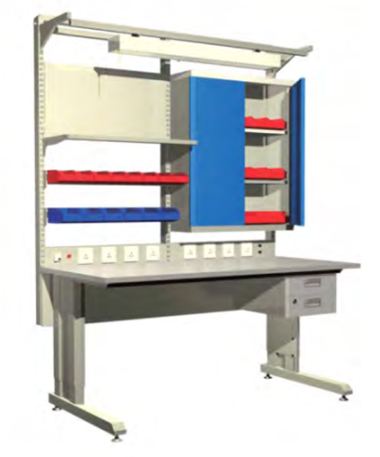 Leenol LN08 esd mobile workbench with cabinet