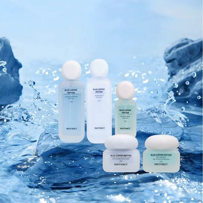 Wholesale High-Quality Blue Copper Peptide Anti-Aging Facial Care Set Deep Moisturizing Repair Skin Care Kit 5 Piece Set