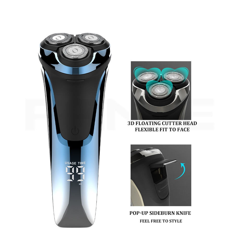 FK-375 Industrial Wet/Dry Rotary Shaver — IPX6, ISO9001, 60-min USB Runtime