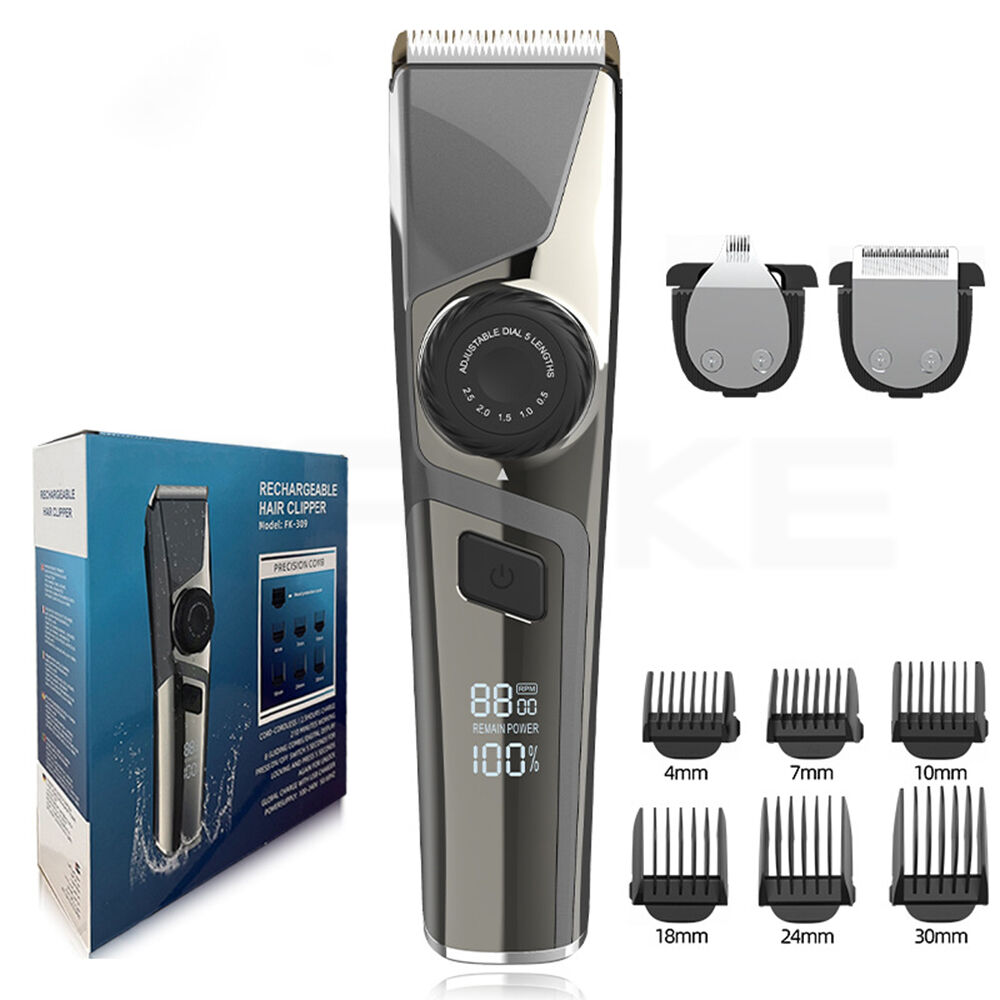 Alat Cukur Rambut Listrik Profesional Tampilan LCD Multifungsi Tahan Air FK309