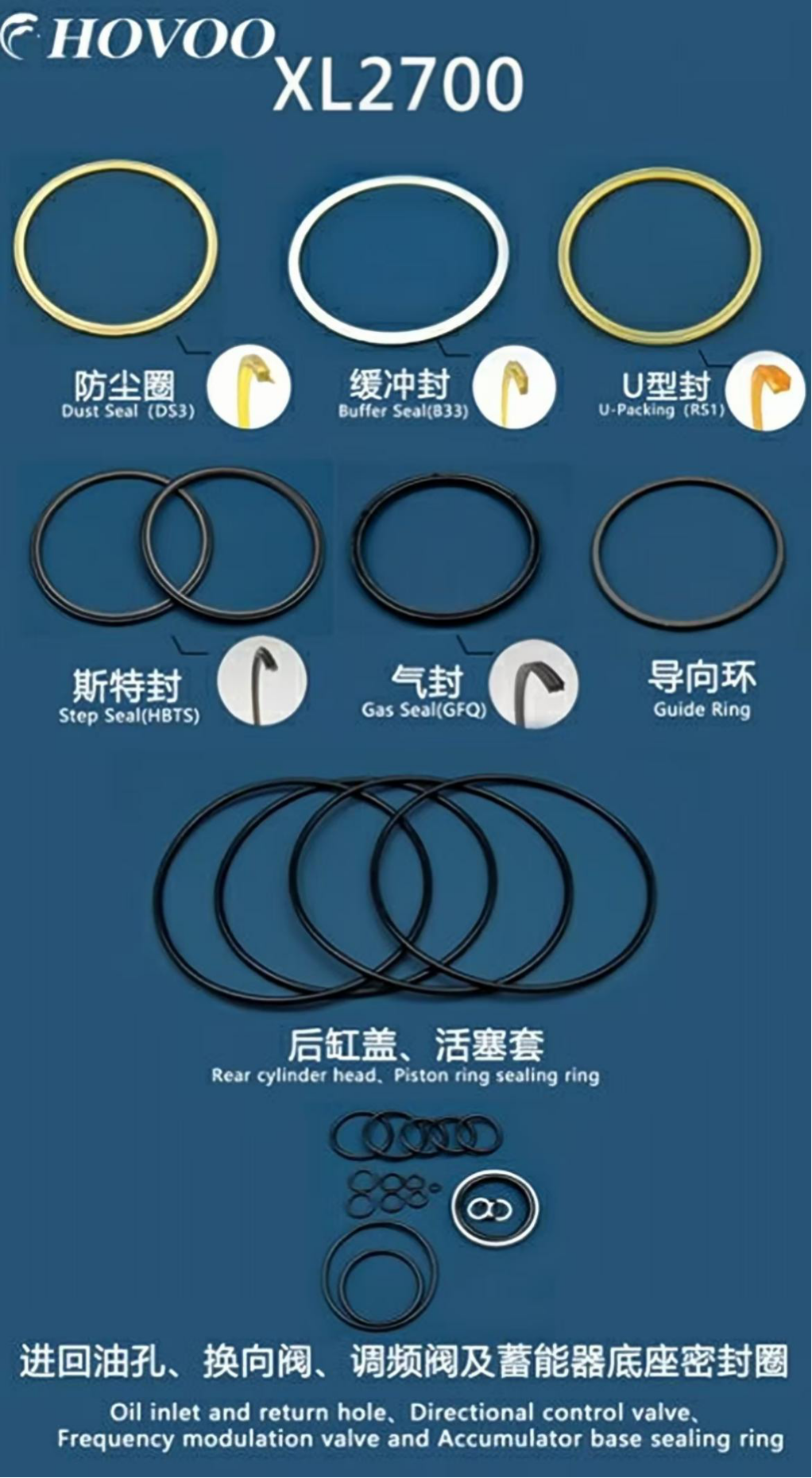 XL2700 Hydraulic Breaker Seal Kits details