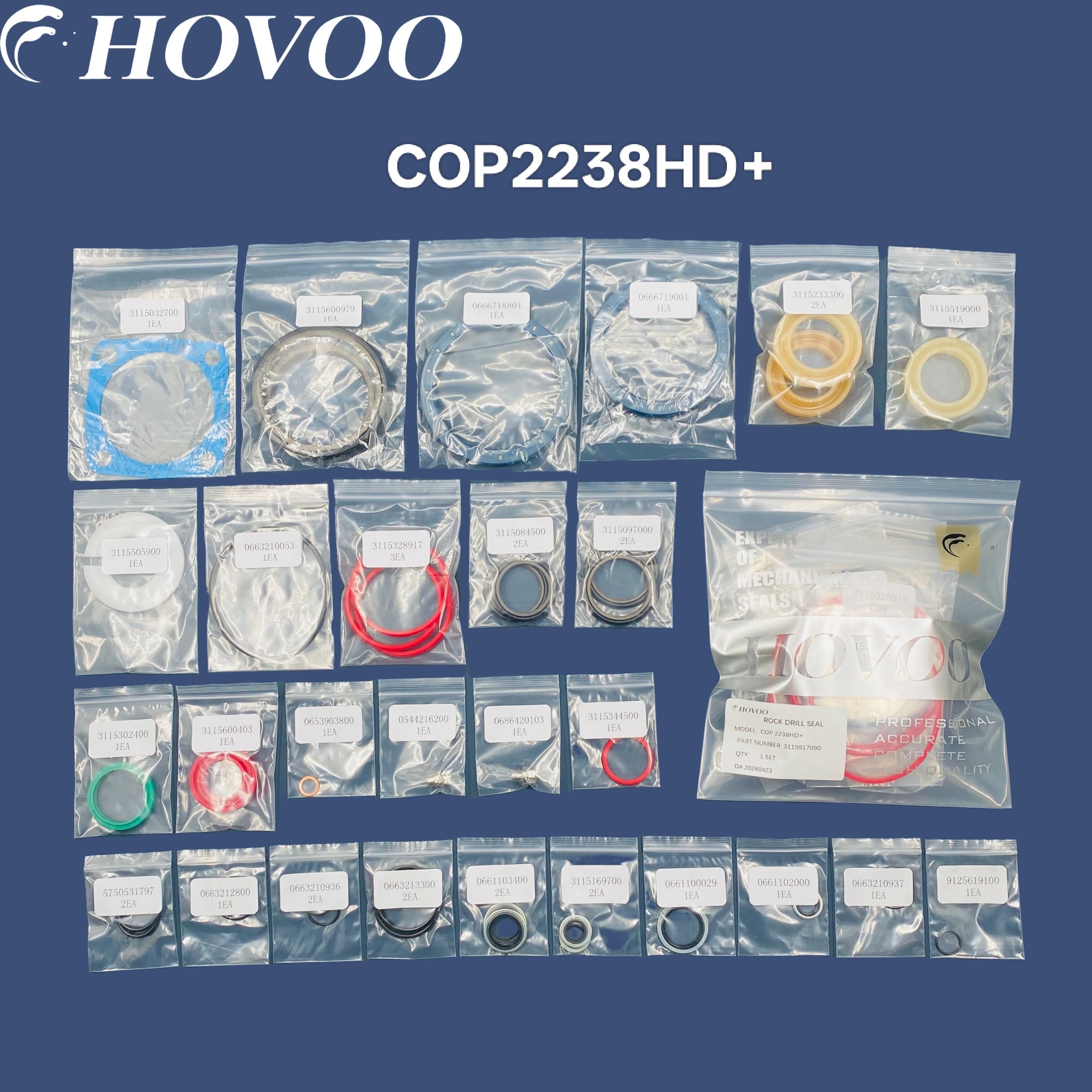 Setiau Tôrfa COP2238HD+ Hidrolic i Ddarnau Creigiog